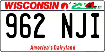 WI license plate 962NJI