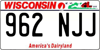 WI license plate 962NJJ