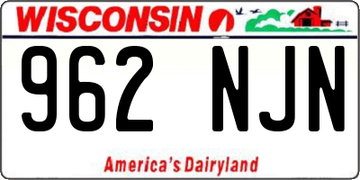 WI license plate 962NJN