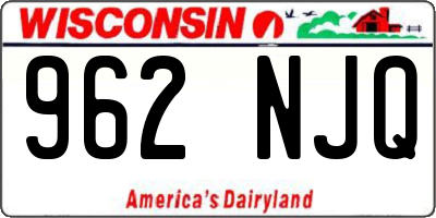 WI license plate 962NJQ