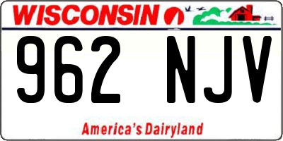WI license plate 962NJV