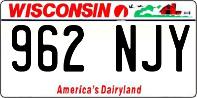 WI license plate 962NJY