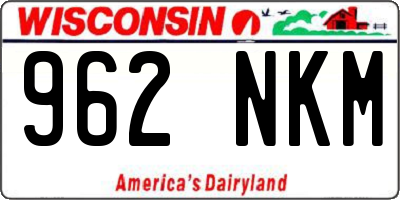 WI license plate 962NKM