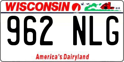 WI license plate 962NLG