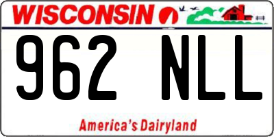 WI license plate 962NLL