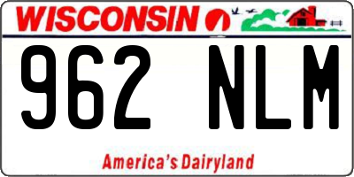 WI license plate 962NLM