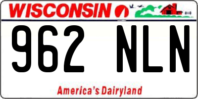 WI license plate 962NLN