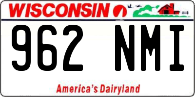 WI license plate 962NMI