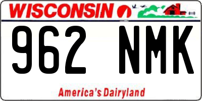 WI license plate 962NMK