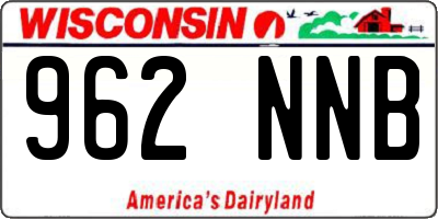 WI license plate 962NNB