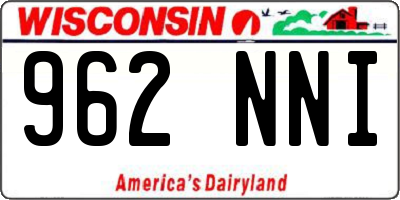WI license plate 962NNI