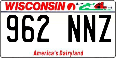 WI license plate 962NNZ
