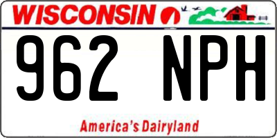 WI license plate 962NPH