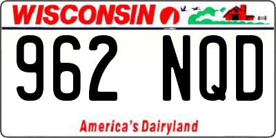 WI license plate 962NQD