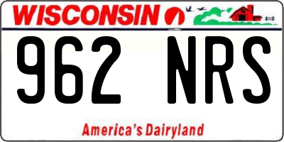 WI license plate 962NRS
