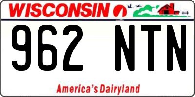 WI license plate 962NTN