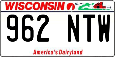 WI license plate 962NTW