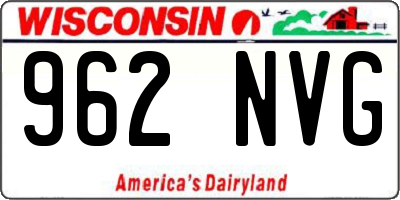 WI license plate 962NVG
