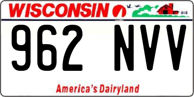 WI license plate 962NVV