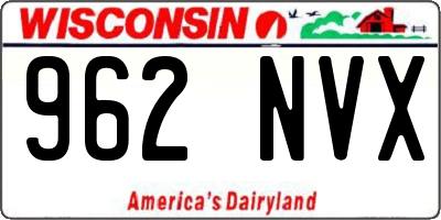 WI license plate 962NVX