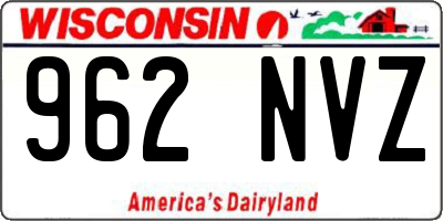 WI license plate 962NVZ