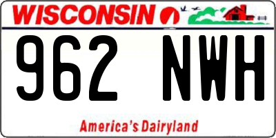 WI license plate 962NWH
