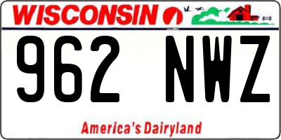 WI license plate 962NWZ