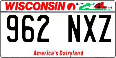 WI license plate 962NXZ