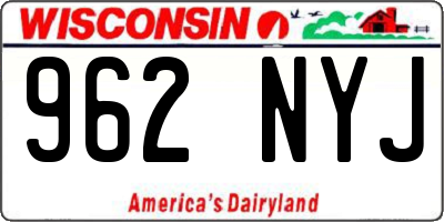 WI license plate 962NYJ