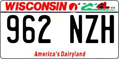 WI license plate 962NZH