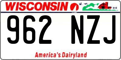 WI license plate 962NZJ
