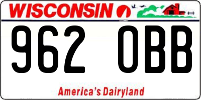 WI license plate 962OBB