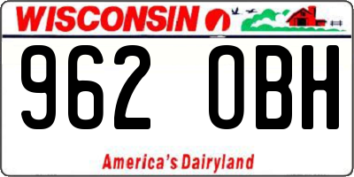 WI license plate 962OBH