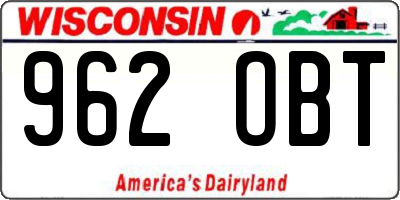 WI license plate 962OBT