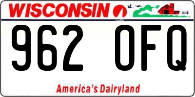 WI license plate 962OFQ