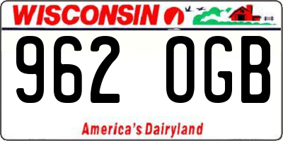 WI license plate 962OGB