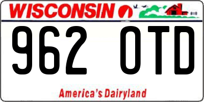 WI license plate 962OTD