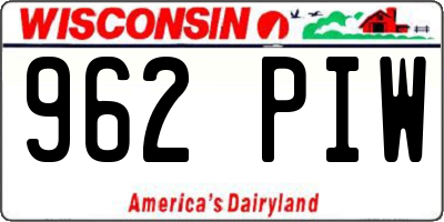 WI license plate 962PIW
