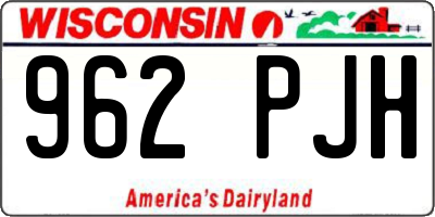 WI license plate 962PJH