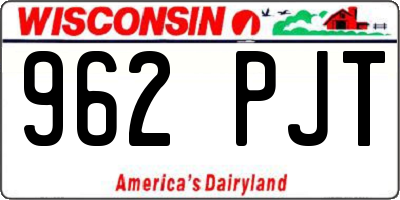 WI license plate 962PJT
