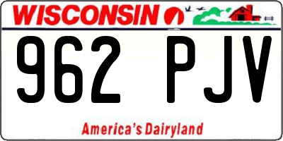 WI license plate 962PJV