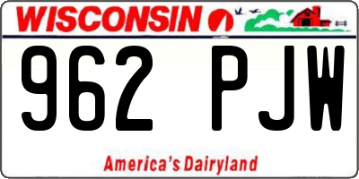 WI license plate 962PJW