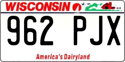 WI license plate 962PJX