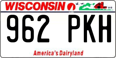 WI license plate 962PKH