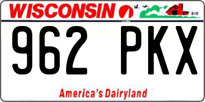 WI license plate 962PKX