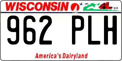 WI license plate 962PLH