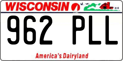 WI license plate 962PLL