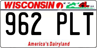 WI license plate 962PLT