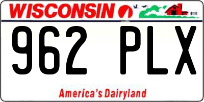 WI license plate 962PLX