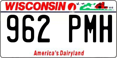 WI license plate 962PMH